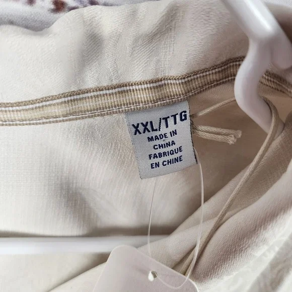 NWT Tommy Bahama Tropic Isles Silk Hawaiian Shirt XXL Regular Fit White ST325384 - Picture 5 of 10